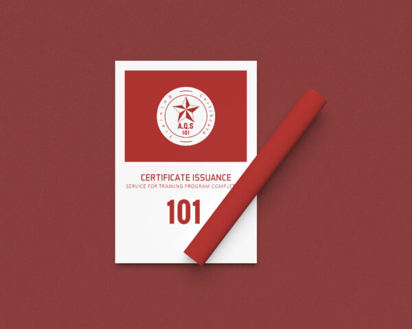 Training Certificate 101